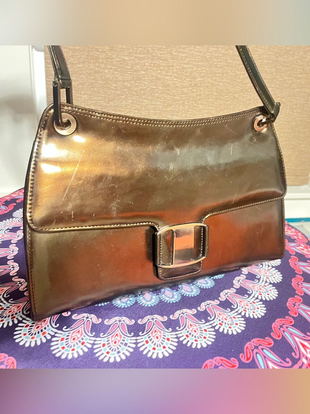 Principessa purse in dark brown leather